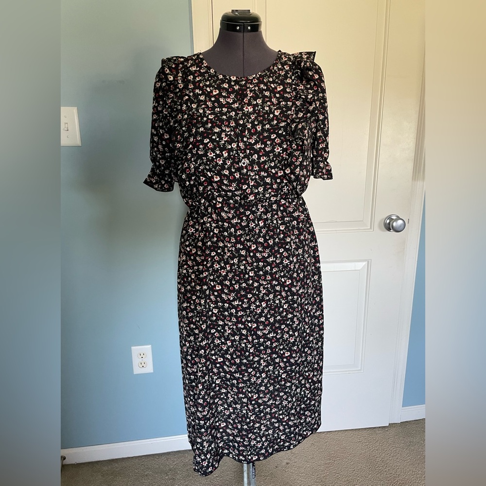 SHEIN Ruffle Midi Dress